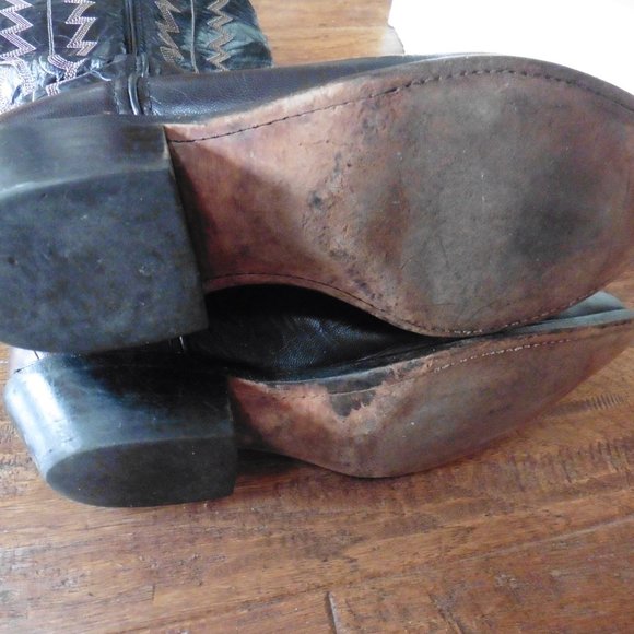 Cowboy Boots Men's Size 9 EE. Leather Uppers, Lining, Outsoles. Brand: Code West - Picture 3 of 8